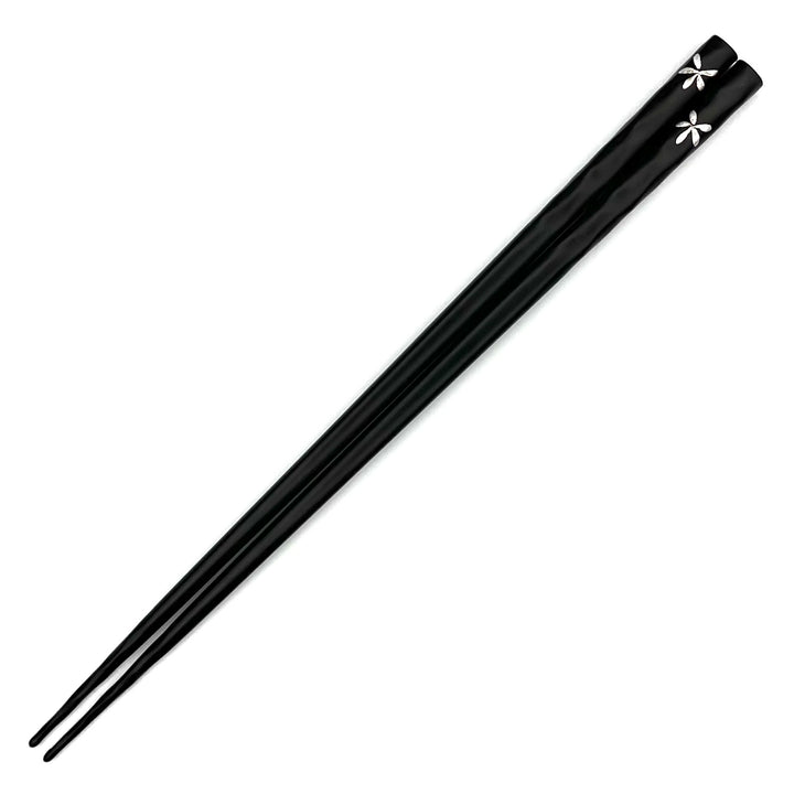 Kawatsura Lacquerware Chopsticks - Silver Flower Motif