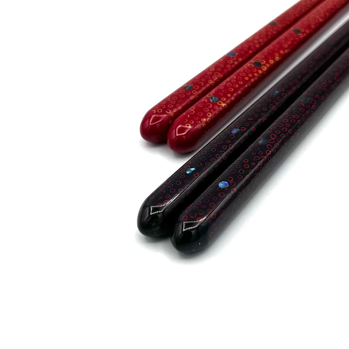 Tsugaru Lacquerware Nanako-Nuri Chopsticks with Mother-of-Pearl Inlay - Exceptional Durability and Elegance