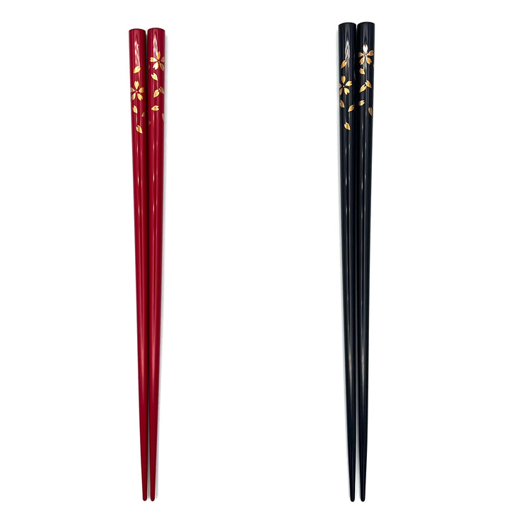 Wajima Lacquerware Chopsticks - Maki-e Sakura Blizzard Motifs