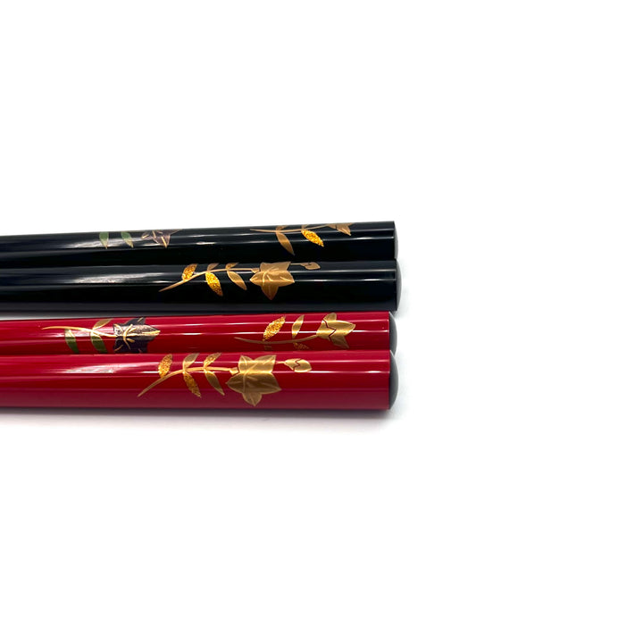 Wajima Lacquerware Chopsticks - Maki-e Bellflower