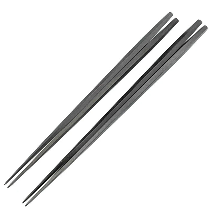 Edo-Karaki Pentagonal Rikyu Pair Chopsticks - Macassar Ebony