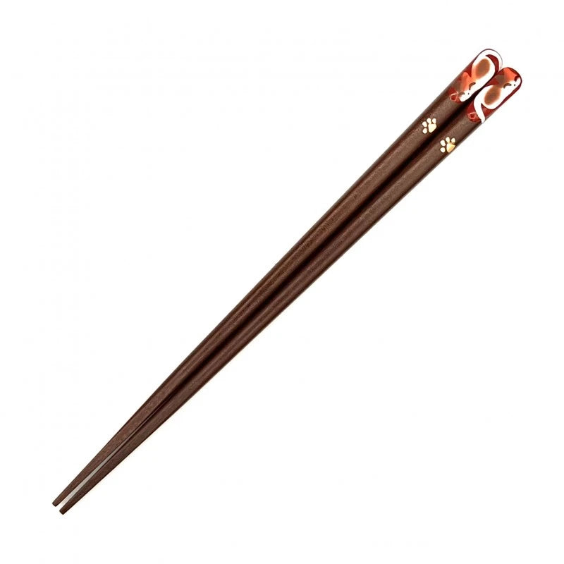 Wakasa Lacquerware Chopsticks - Cat Design (Engravable)