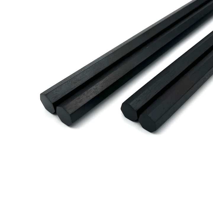 Edo-Karaki Heptagonal Macassar Ebony Pair Chopsticks