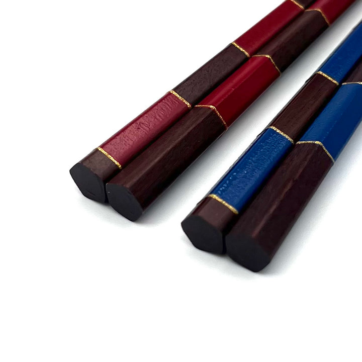 Wakasa Lacquerware Chopsticks - Checkered Pattern Design