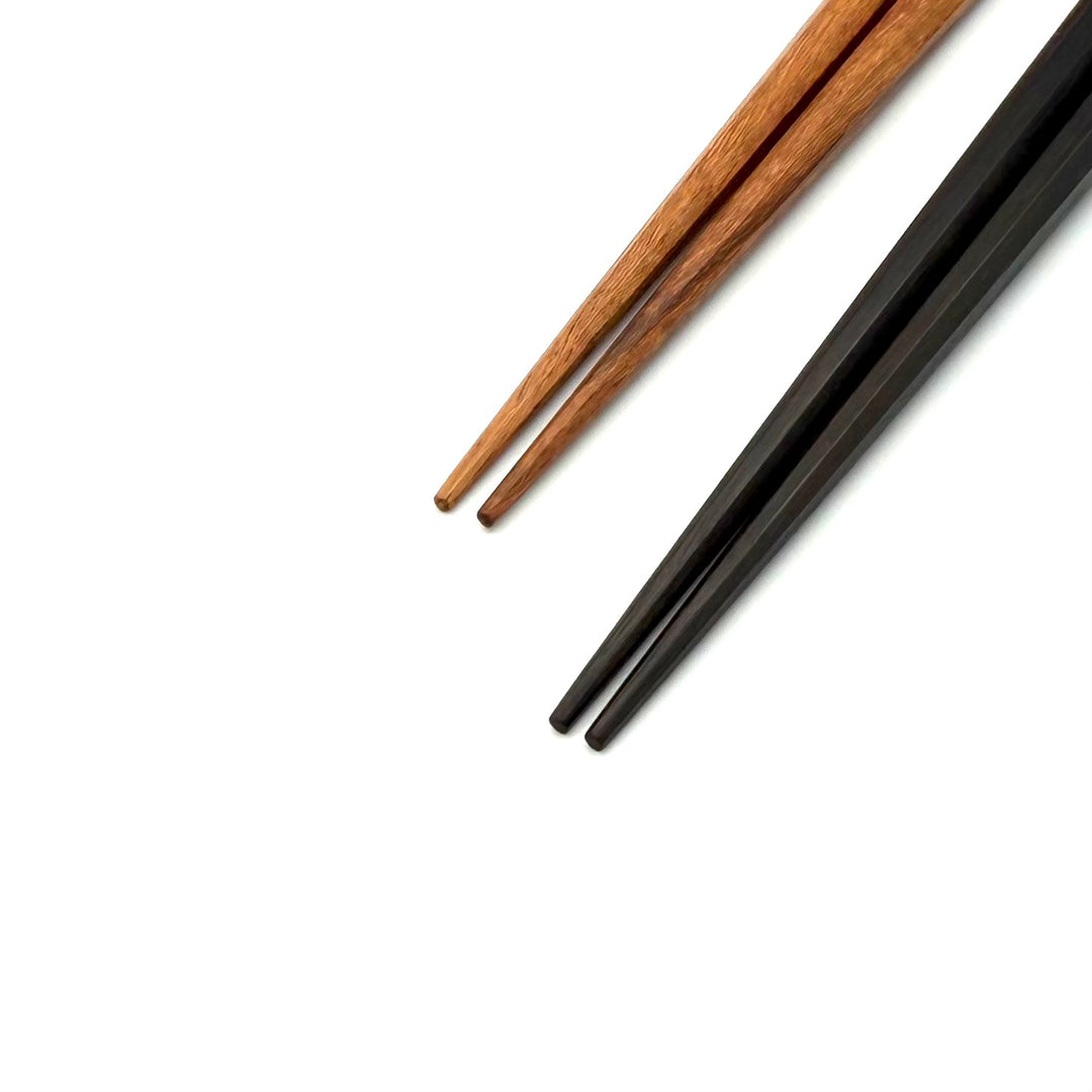 Niigata Ebony 16-Sided Pair Chopsticks in Paulownia Box