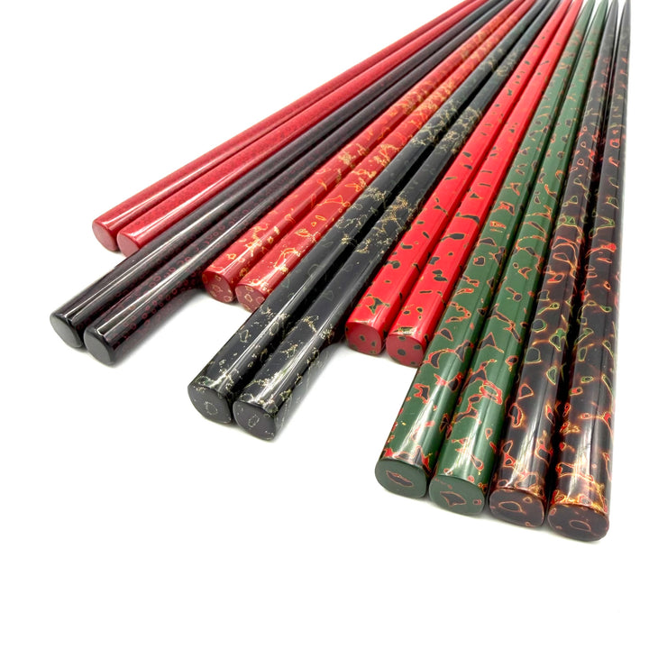 Tsugaru Lacquer Chopsticks - No anti-slip grip on the chopstick tips(Engravable)