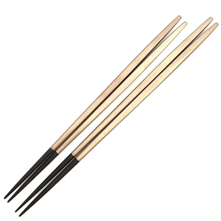 Echizen Lacquerware Rikyu Modern Design Silver Base Pair Chopsticks