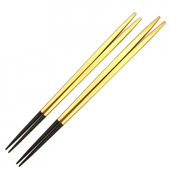 Echizen Lacquerware Chopsticks Set - Rikyū Gold & Makiji Finish