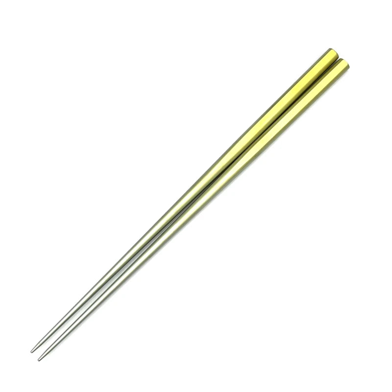 Titanium Chopsticks - Oval Shape - Green