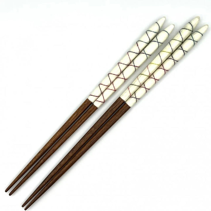 Temari Pearl Pair Chopsticks with Colorful Thread Design
