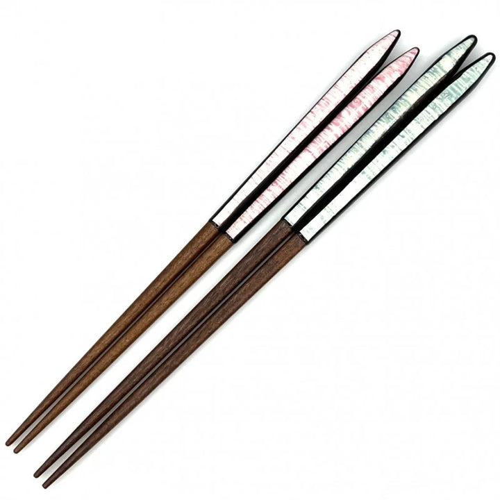 Ohajiki-Inspired Pair Chopsticks with Non-Slip Wooden Tips