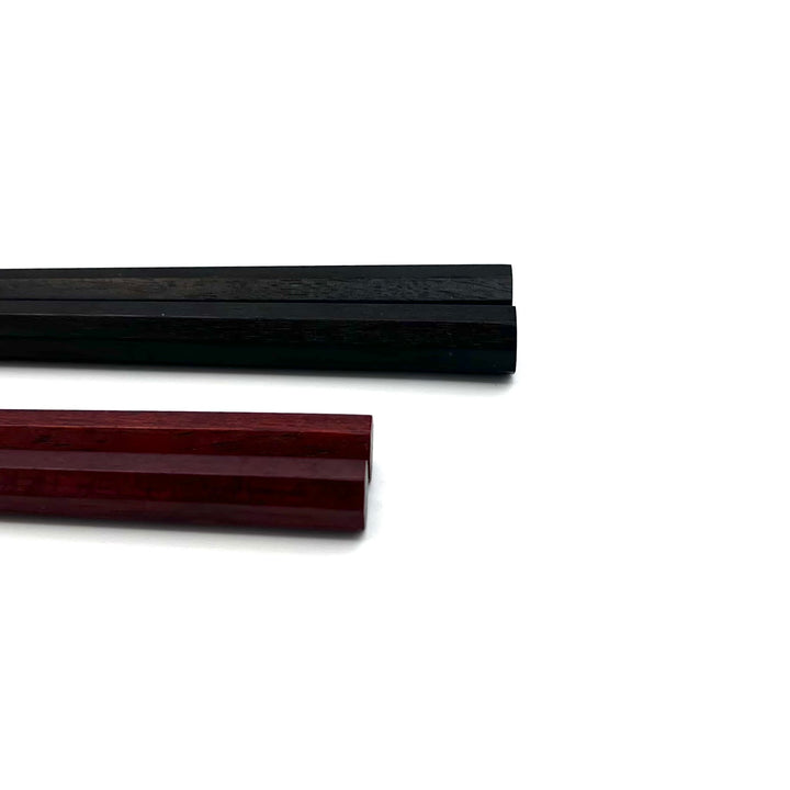 Edo-Karaki Octagonal Pair Chopsticks - Macassar Ebony and Satine