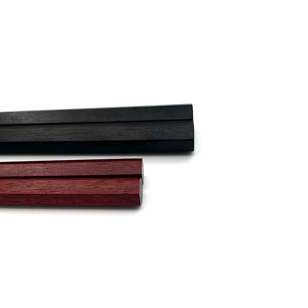 Edo-Karaki Hexagonal Pair Chopsticks - Macassar Ebony and Satine