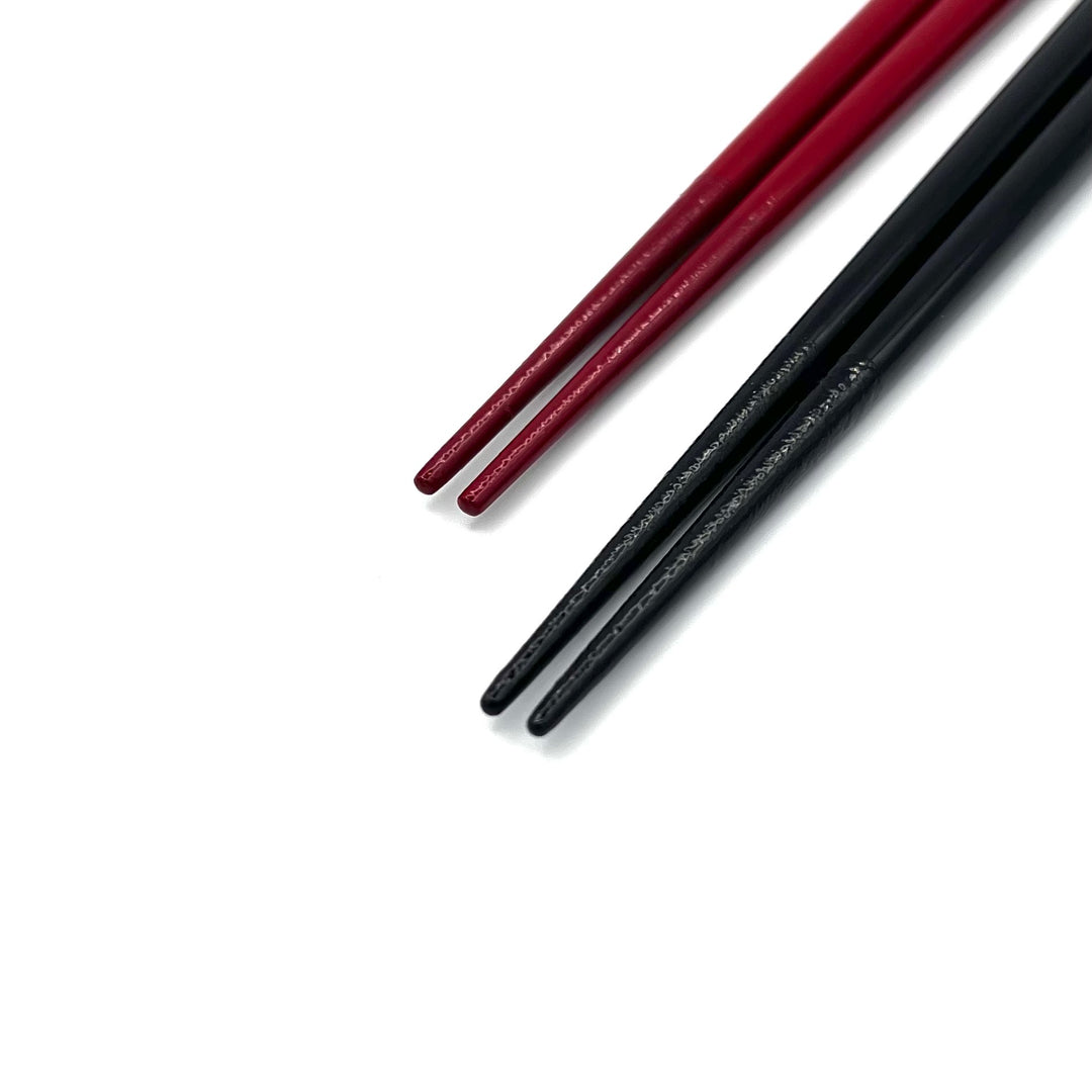 Kawatsura Lacquerware Butterfly Design Pair Chopsticks with Textured Tips (Engravable)