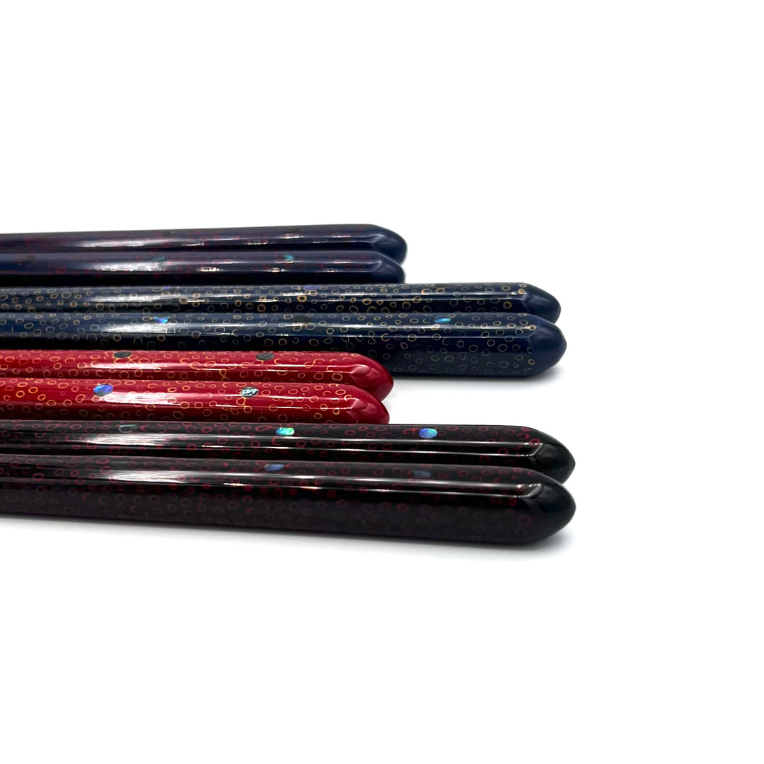 Tsugaru Lacquerware Chopsticks – Flower Ice Motif (Engravable)