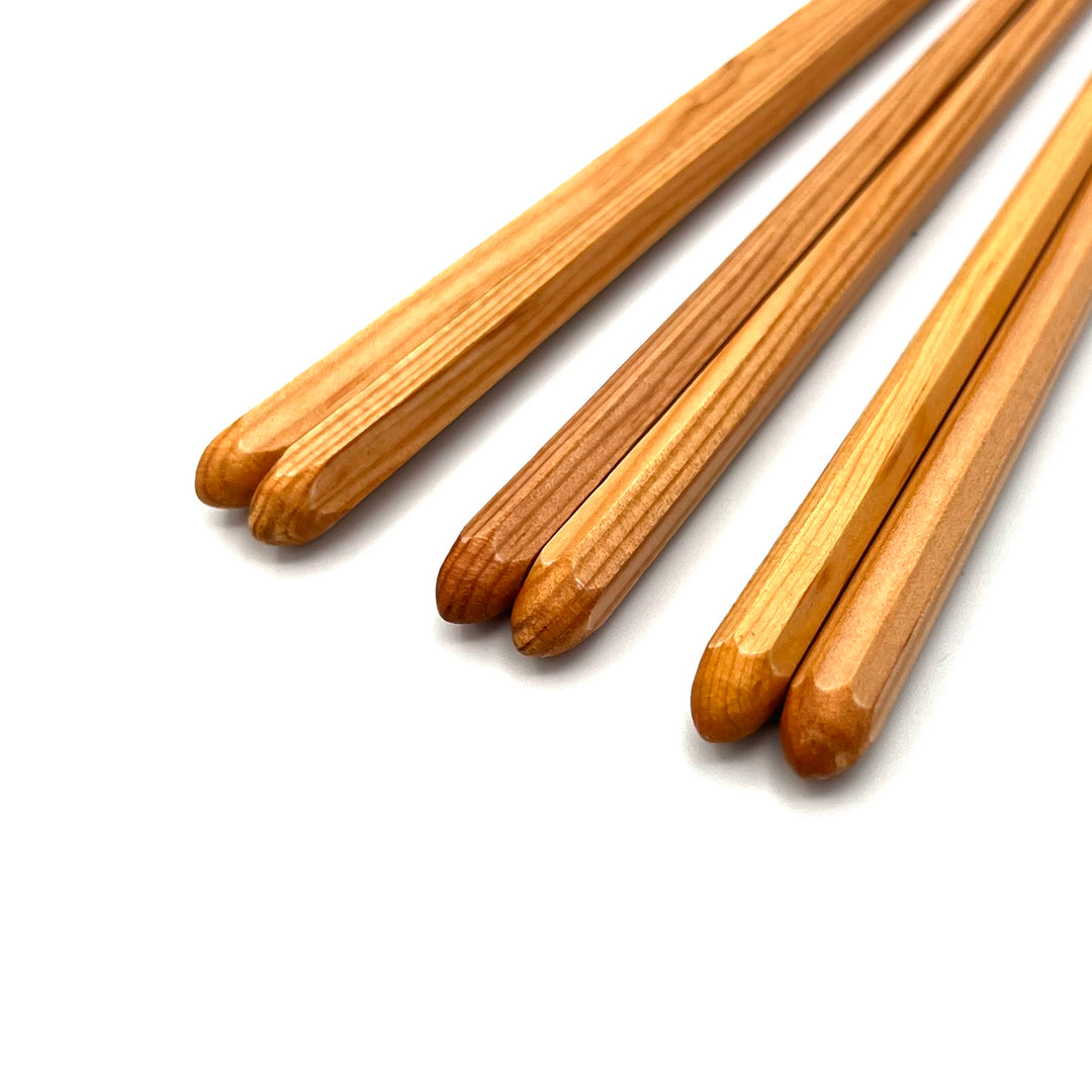 Dishwasher-Safe Pine Wood Pentagonal Chopsticks