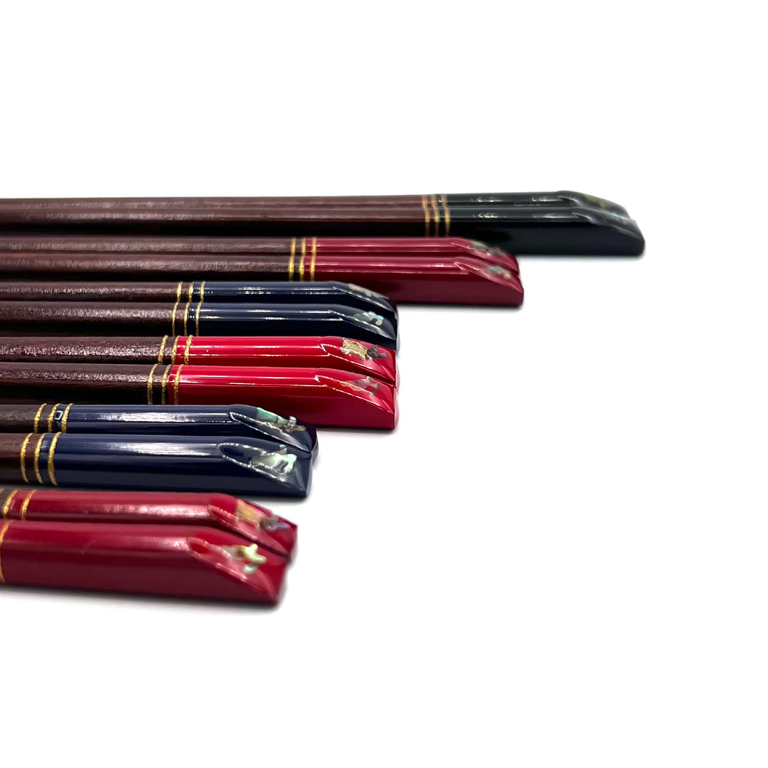 Wakasa Lacquerware Chopsticks - Colorful Rabbit Design (Engravable)