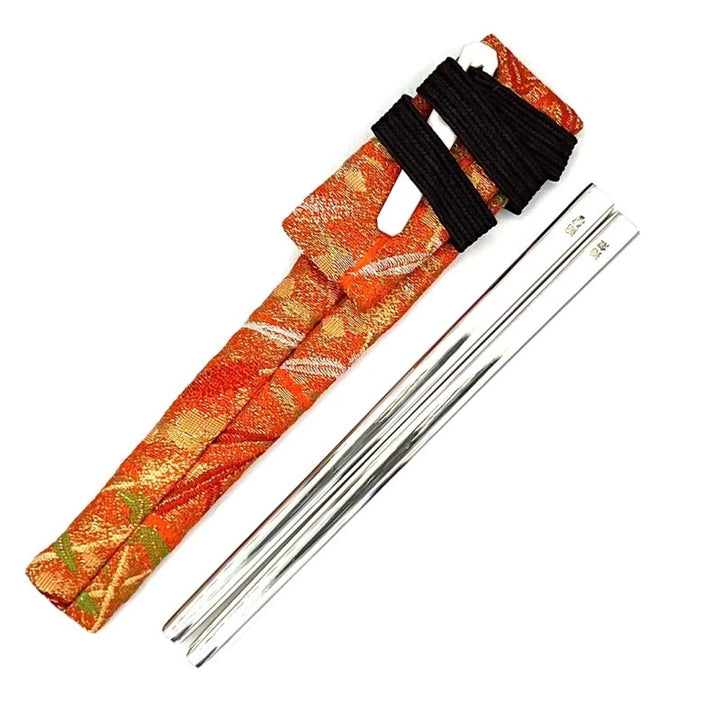 Telescopic Polished Silver Chopsticks