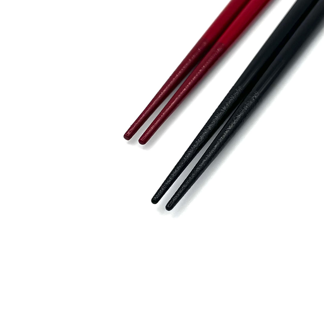 Kawatsura Lacquerware Gold Inlay Noshi Design Pair Chopsticks with Textured Tips