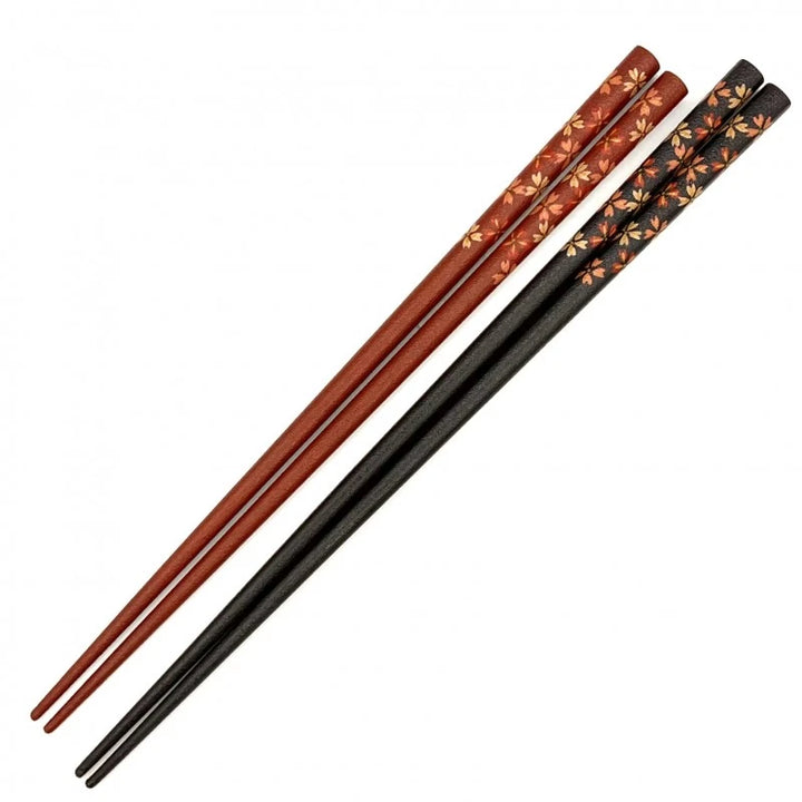 Wajima Lacquerware Slim Square Sakura Pair Chopsticks