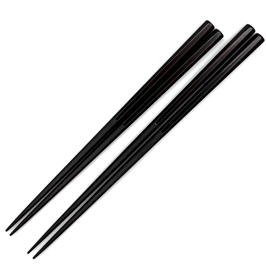 Edo-Karaki Octagonal Shunkei Lacquered Chopsticks - Ironwood