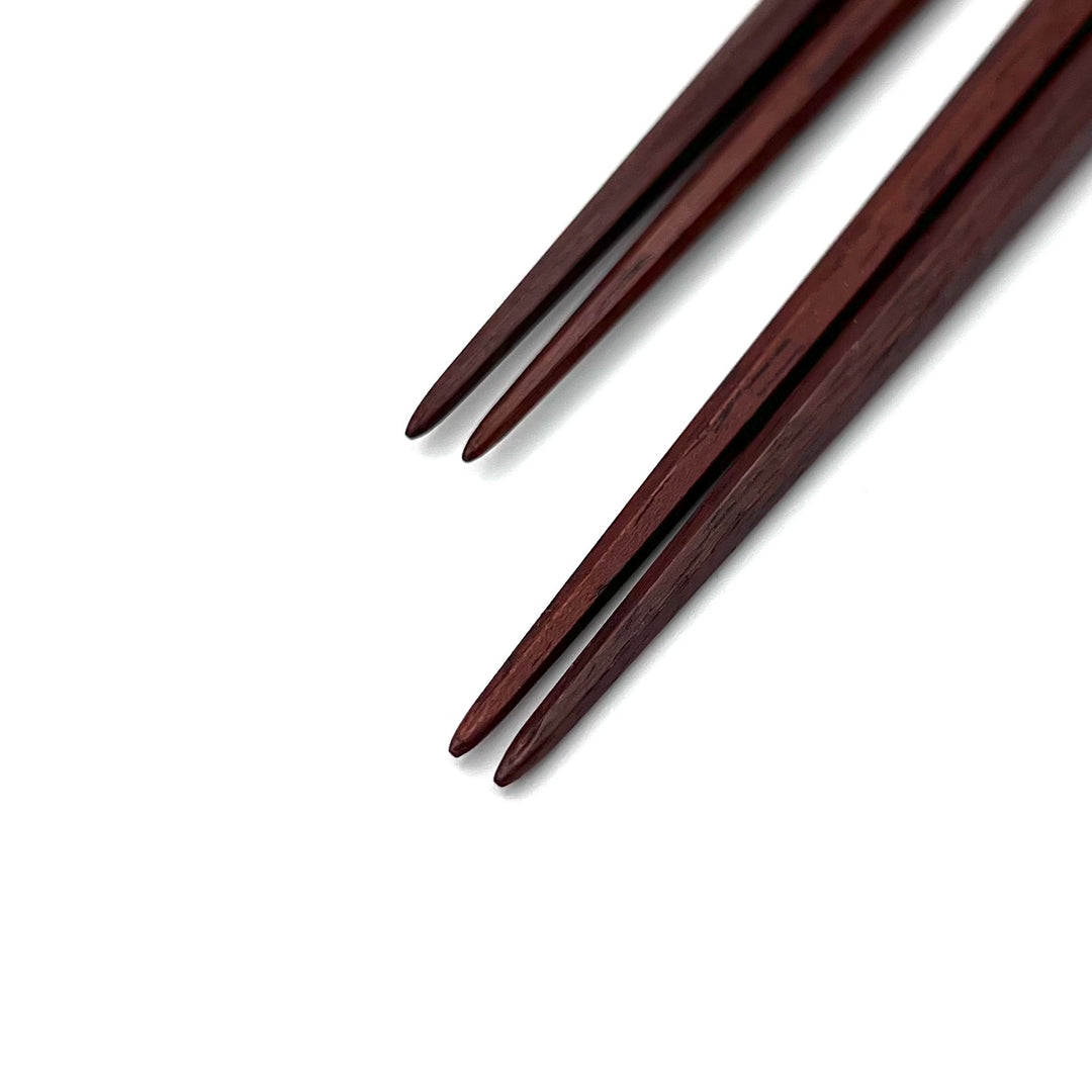 Daikokuya Seven-Sided Ironwood Pair Chopsticks with Slim Tips - Handcrafted in Tokyo