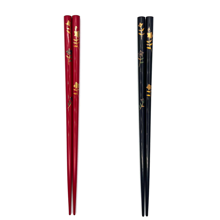 Wajima Lacquerware Chopsticks - Maki-e Bellflower