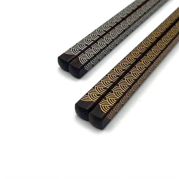 Echizen Lacquerware Chopsticks - Wave Pattern Design