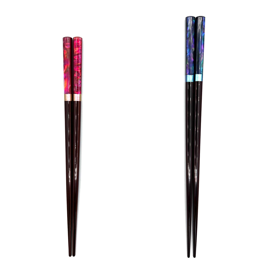 Wakasa-Nuri Dishwasher-Safe Chopsticks with Deep Sea Shell Design(Engravable)