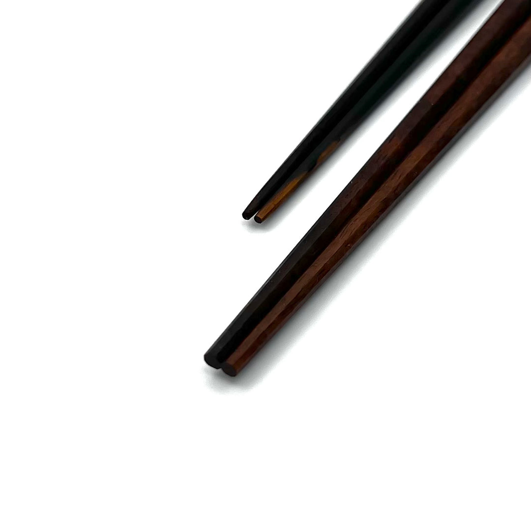 Kyoto Hardwood Octagonal Chopsticks - Black Persimmon Wood