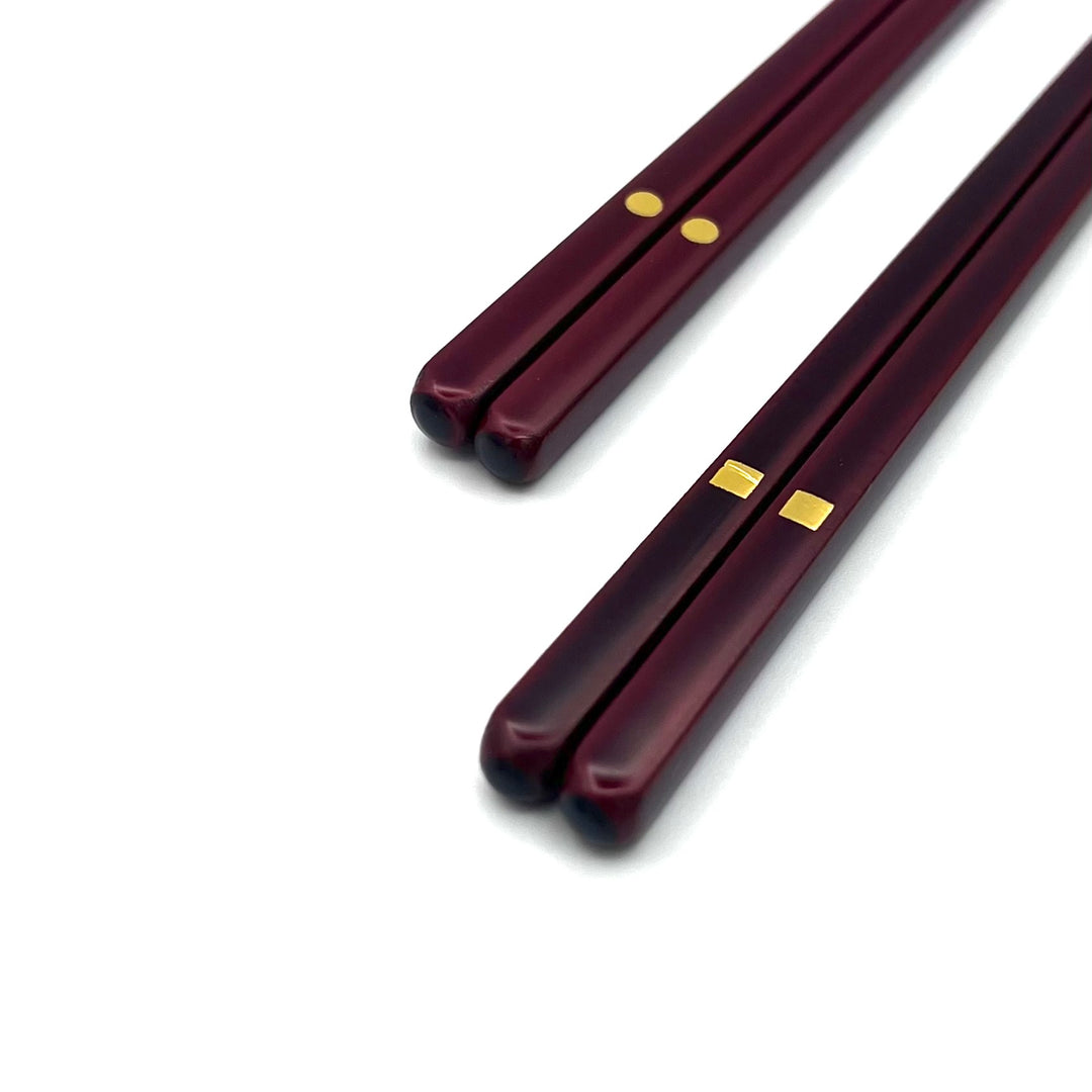 Wakasa Lacquerware Chopsticks - Celebration Mirror Design (Engravable)