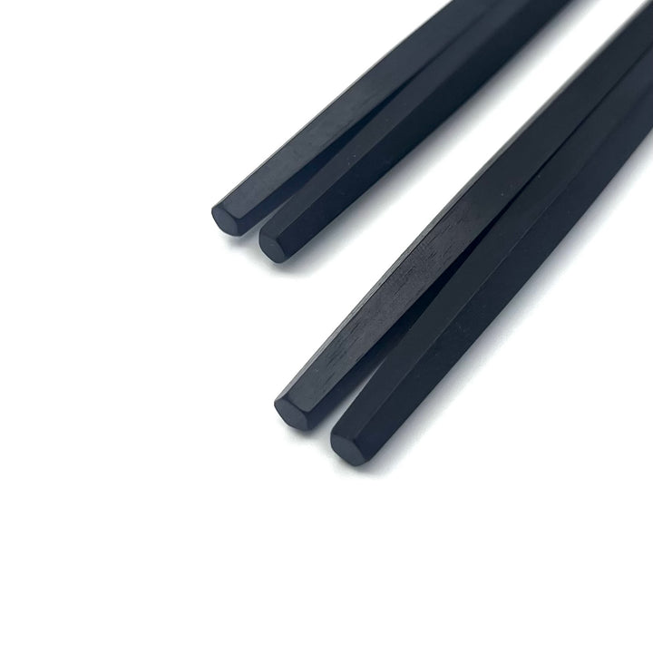 Edo-Karaki Octagonal Rikyu Pair Chopsticks - Macassar Ebony