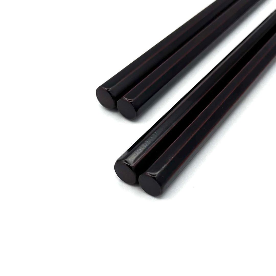 Edo-Karaki Octagonal Shunkei Lacquered Chopsticks - Ironwood