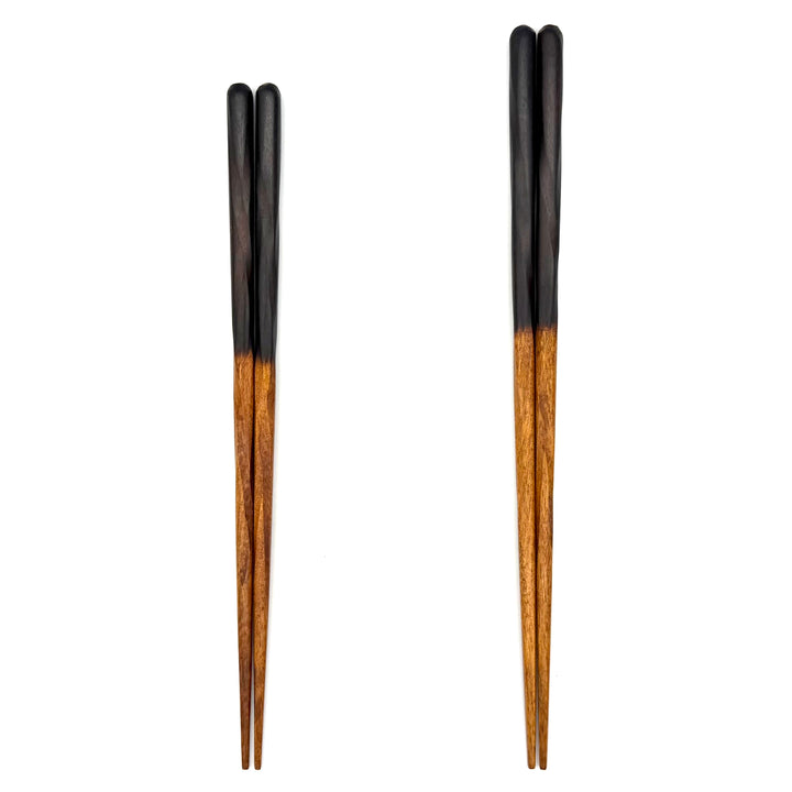 Kyoto Hand-Carved Cherry Wood Couple's Chopstick Set with Paulownia Gift Box