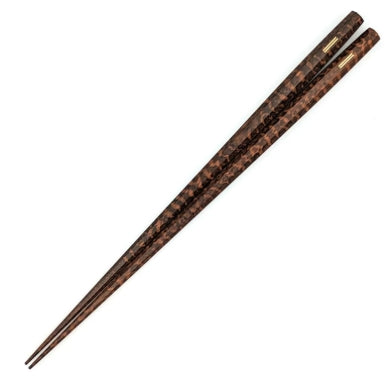 Deluxe Octagonal Snakewood Gold Chopsticks