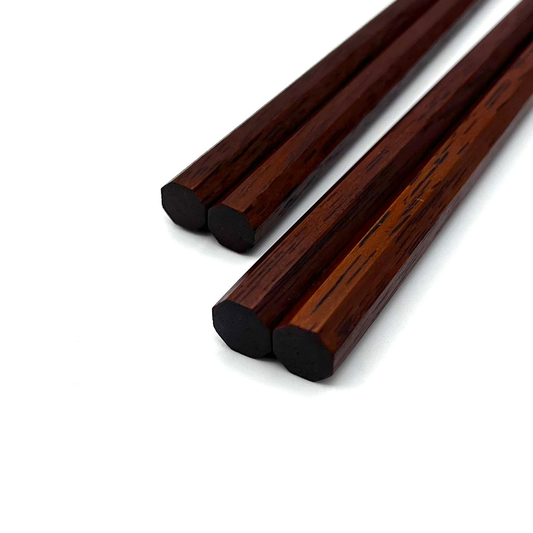 Daikokuya Octagonal Ironwood Chopsticks with Slim Tips for Prosperity - Handcrafted in Tokyo