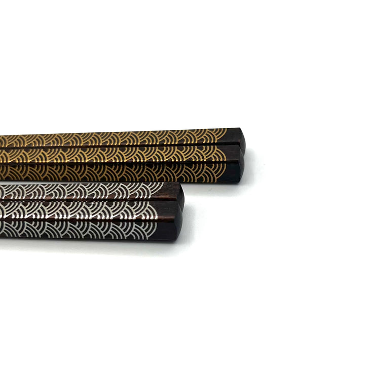 Echizen Lacquerware Chopsticks - Wave Pattern Design