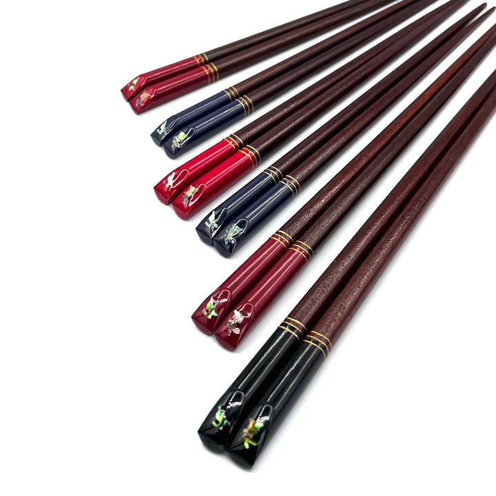 Wakasa Lacquerware Chopsticks - Colorful Rabbit Design (Engravable)