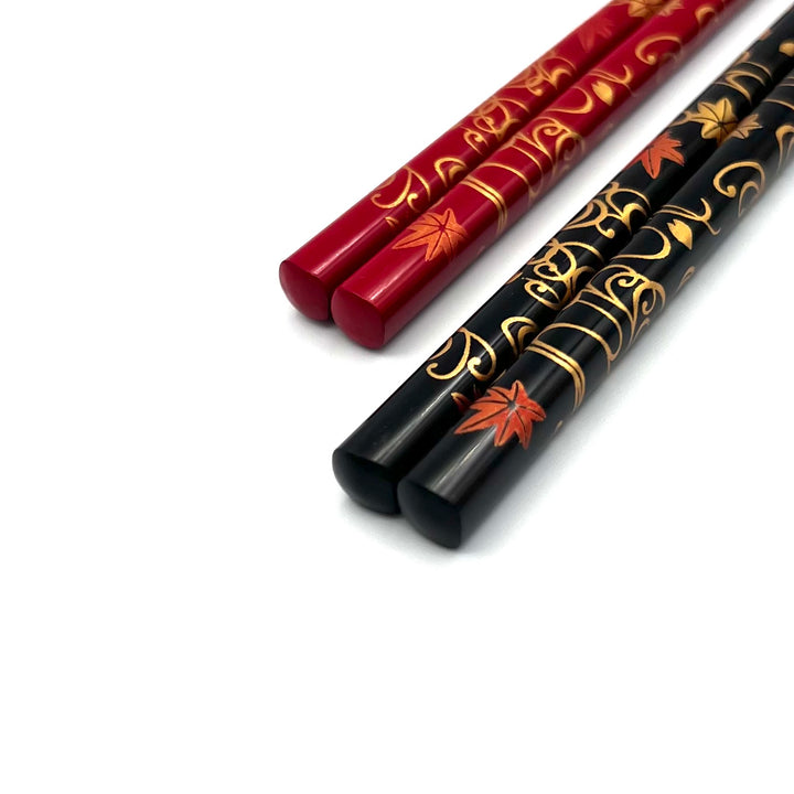 Echizen Lacquerware Chopsticks Set - Dancing Maple Leaves Pattern