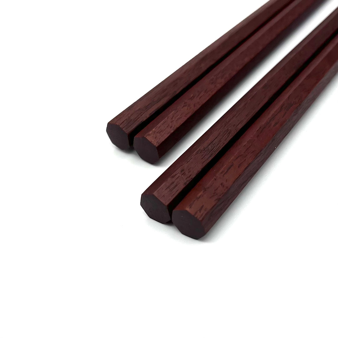 Daikokuya Seven-Sided Ironwood Pair Chopsticks with Slim Tips - Handcrafted in Tokyo