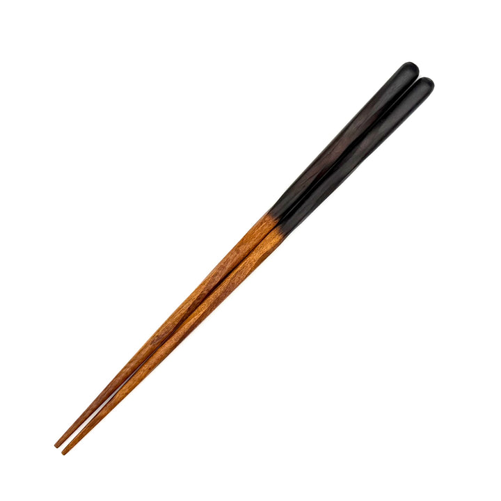 Kyoto Hand-Carved Cherry Wood Chopsticks with Flame-Finished Square Tips