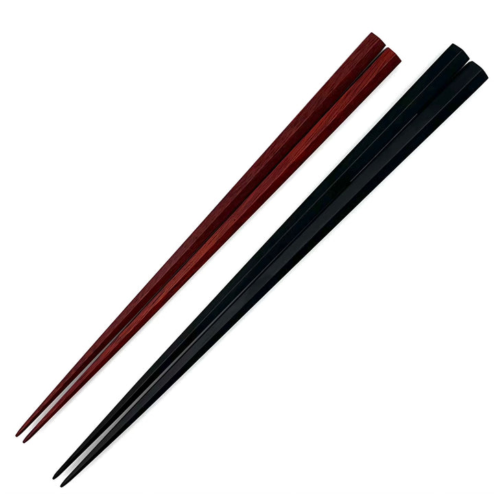 Edo-Karaki Hexagonal Pair Chopsticks - Macassar Ebony and Satine
