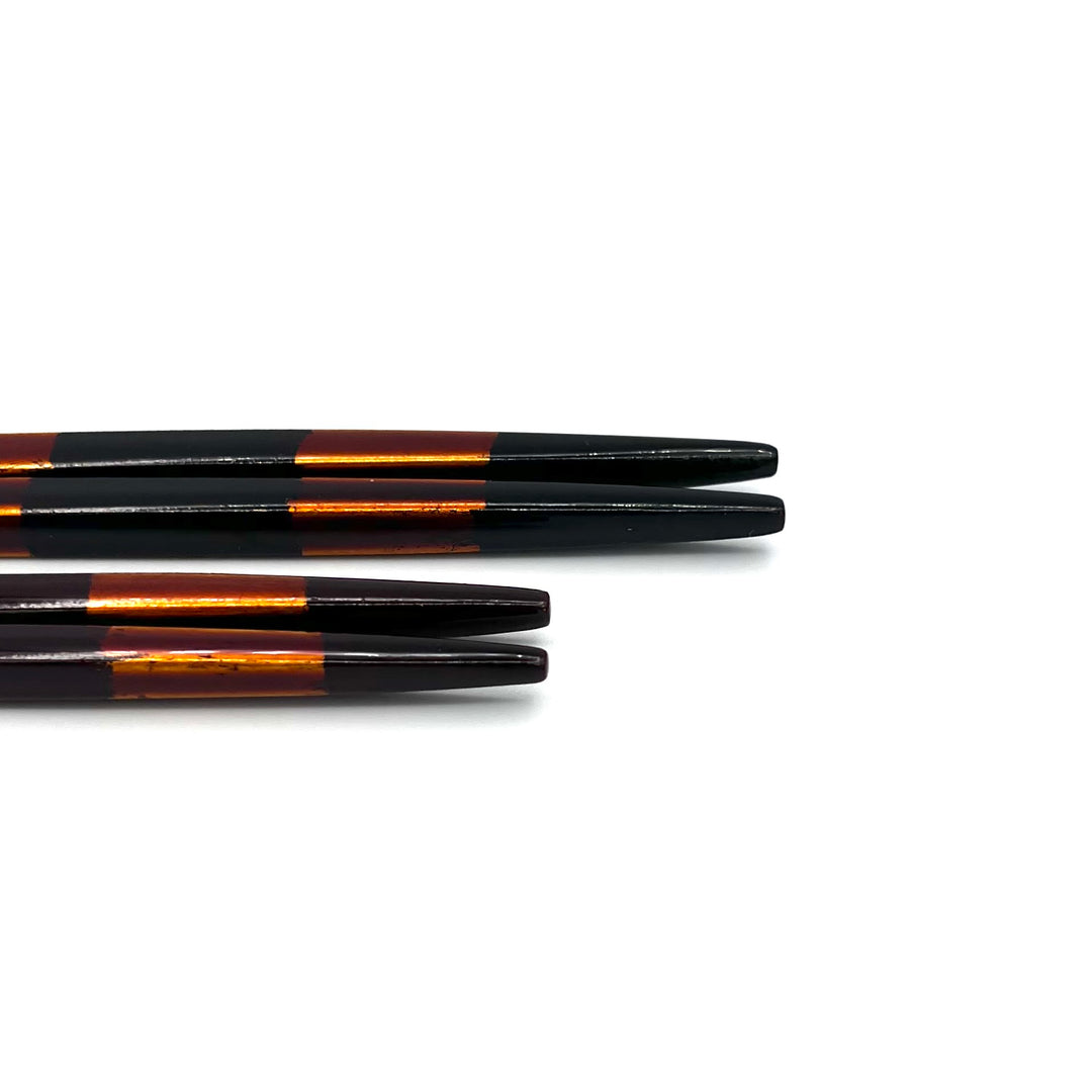 Rikyu Black/Red Ultra-Fine Round-Tip Tapered Chopsticks