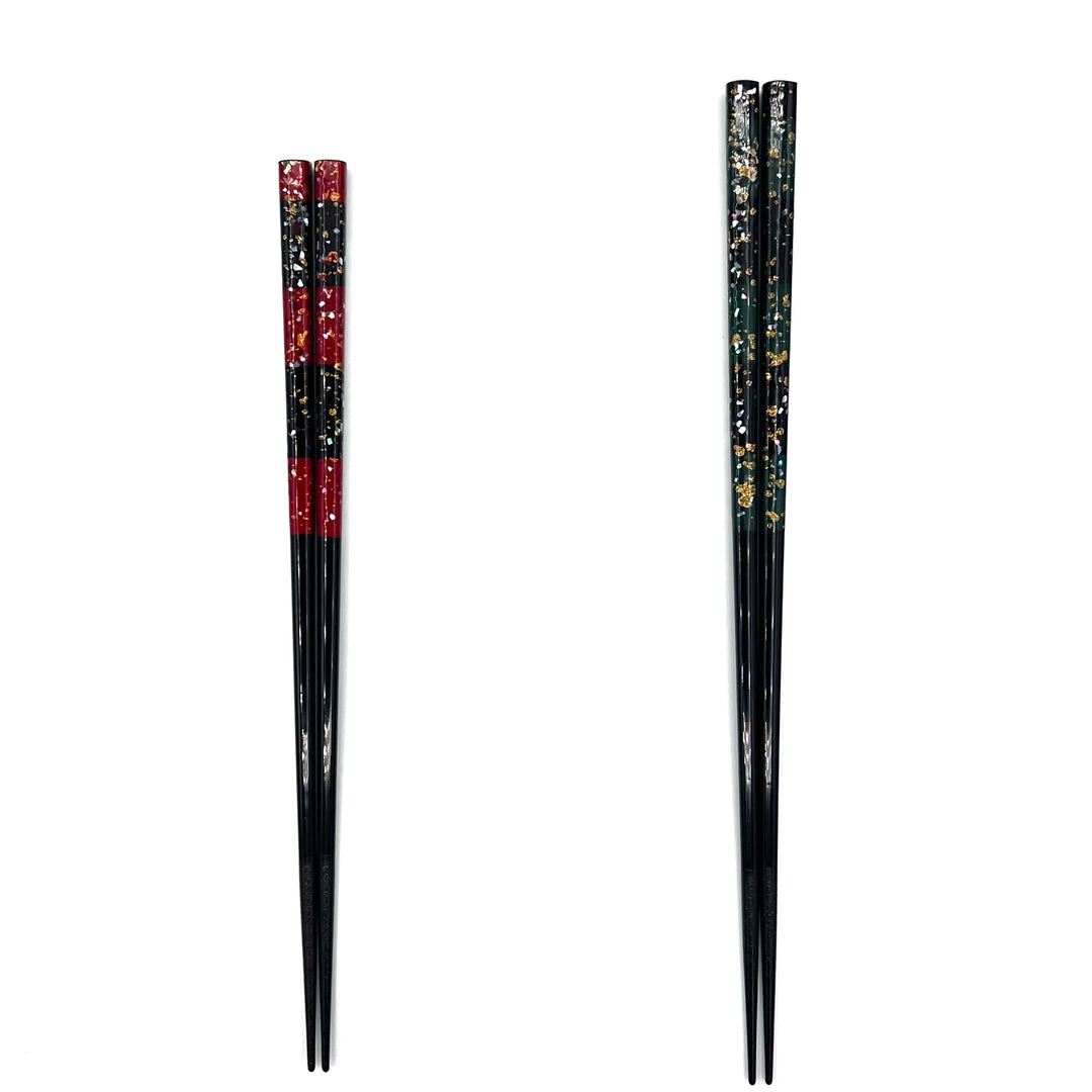 Wakasa-Nuri Shell and Gold Accents Shoreline Chopsticks