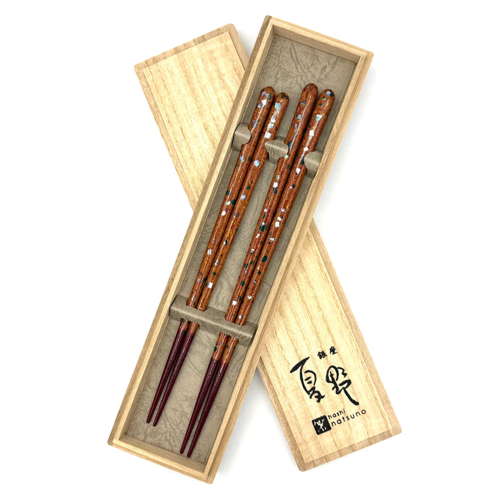 Wabi-Sabi Reiro – Wakasa Chopsticks Pair Set in a Paulownia Gift Box