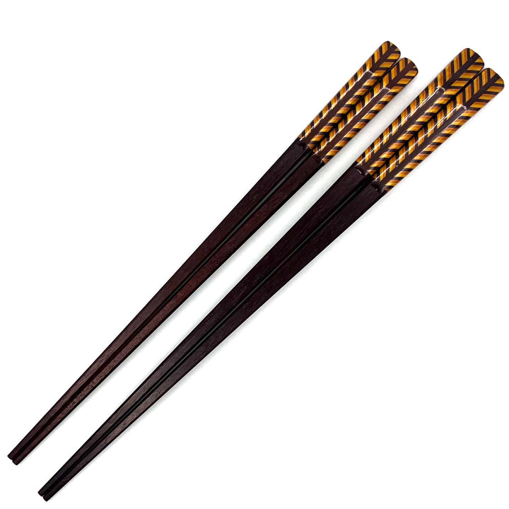 Wakasa-Nuri Square Parquetry Diamond Pattern Pair Chopsticks