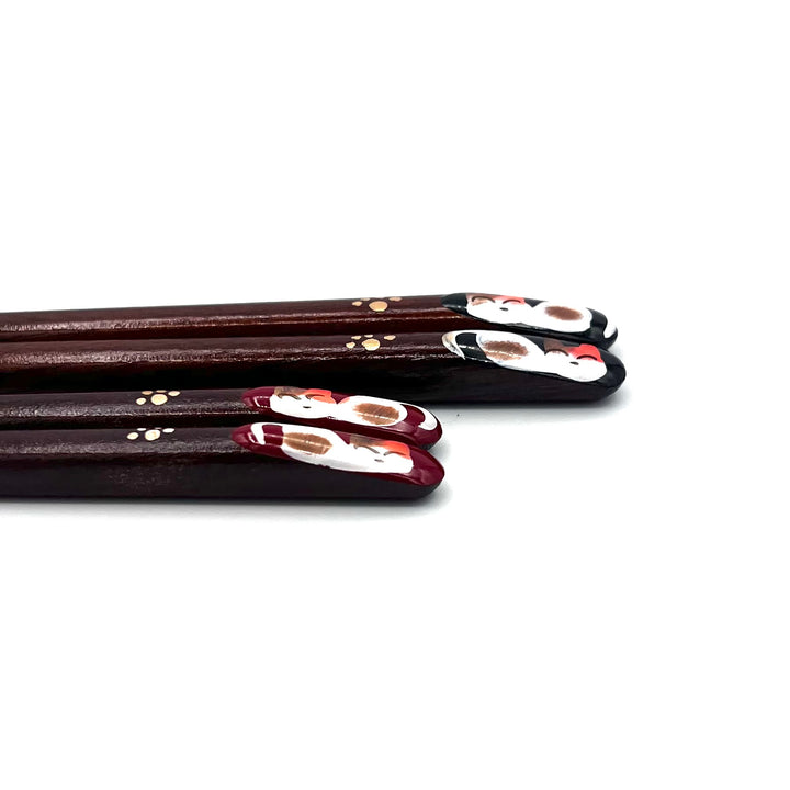 Wakasa Lacquerware Chopsticks - Cat Design (Engravable)