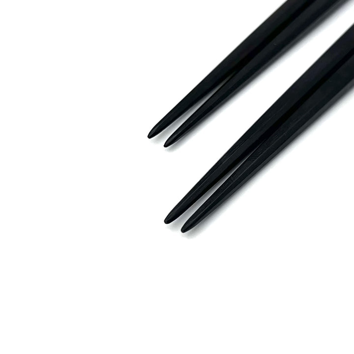 Edo-Karaki Faceted Oval Chopsticks - Macassar Ebony (Engravable)