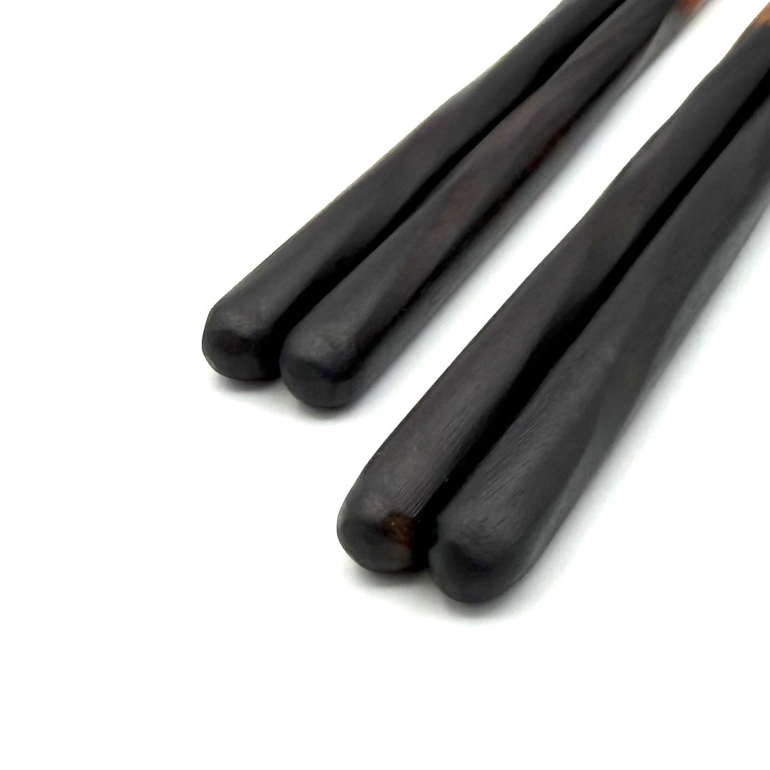 Kyoto Hand-Carved Cherry Wood Couple's Chopstick Set with Paulownia Gift Box