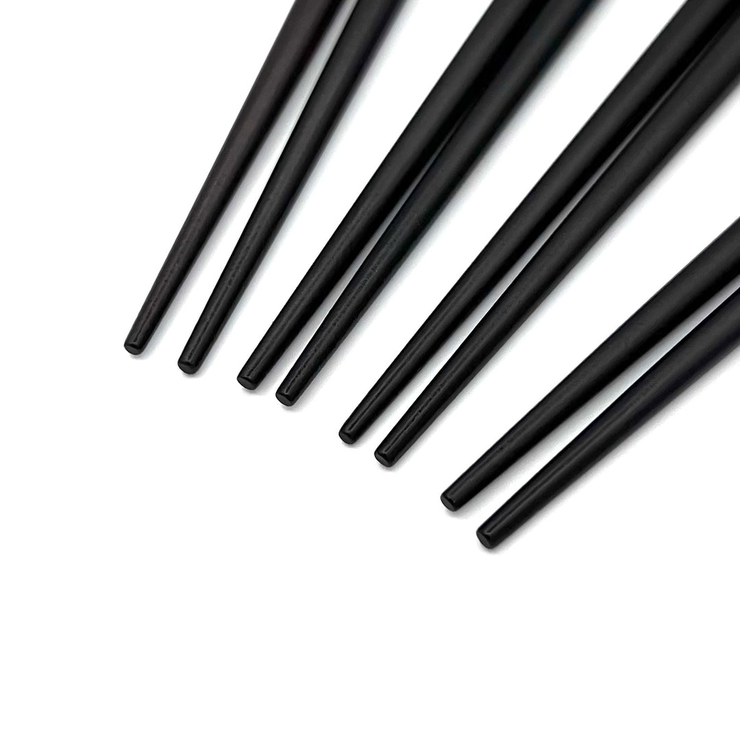 Shell Inlay Chopsticks - A variety of Graceful Komachi on Ebony Base (Engravable)